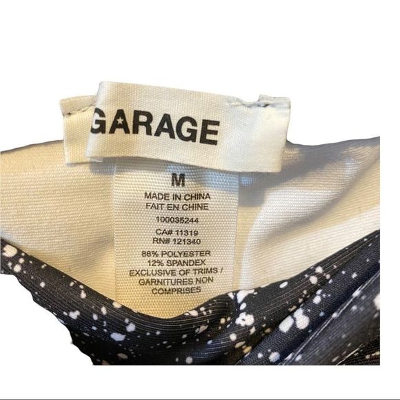 Garage black/white spec leggings size medium nwt - Picture 3 of 6